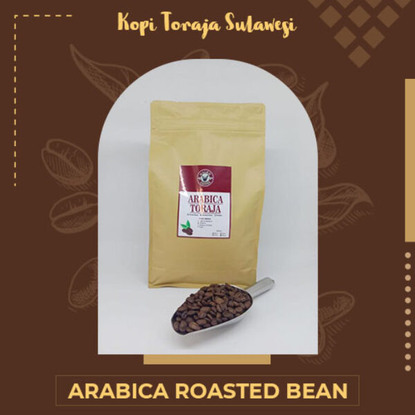 Kopi Arabica Toraja Roasted Bean 1 Kg/1000 Gram ( Biji Kopi Sangrai )