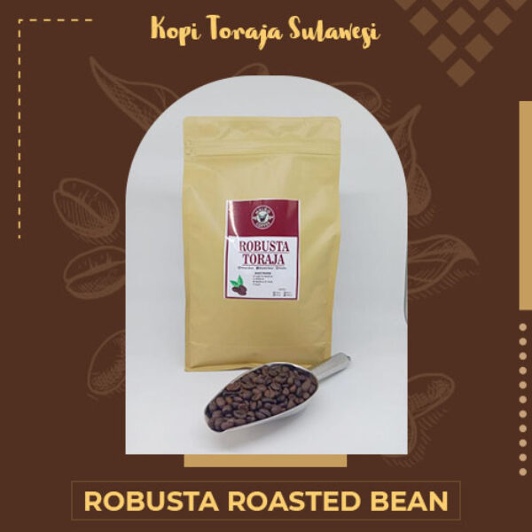 Kopi Robusta Toraja Roasted Bean / Biji Kopi Sangrai 1 Kg/1000 Gram